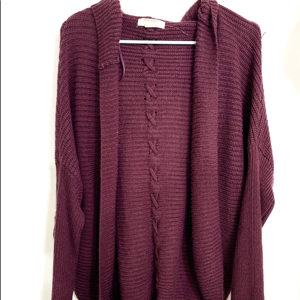 NWOT Rhapsody Purple Cardigan